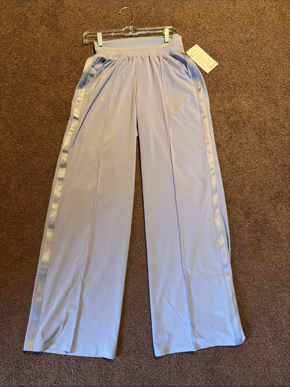 NWT- Athleta  Nolita Light Lavender Wide-Leg Track Pants